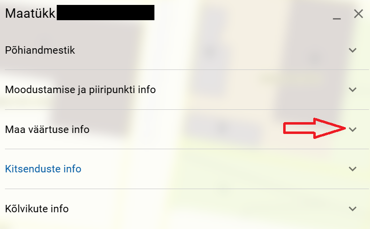 skeem maa väärtuse leidmiseks e-keskkonnast
